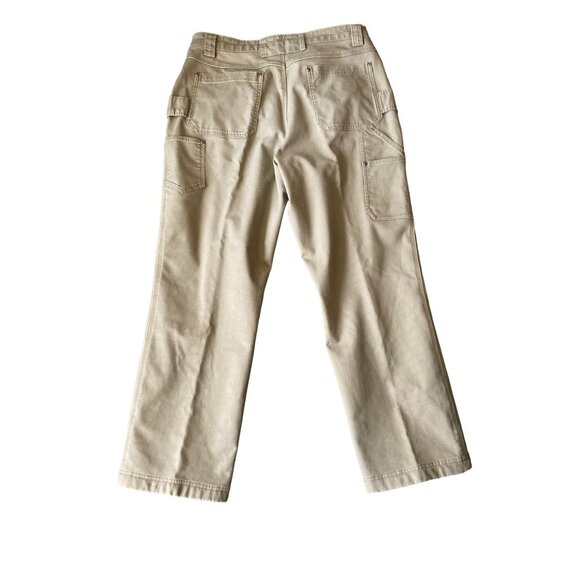 Duluth Trading Co. Men's Khaki Canvas Fleece-Lined Work Pants #34203 Size 38 - Picture 2 of 6